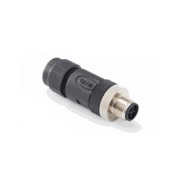 Connecteur mâle M12, 3 pol., S Encoding IP67, 3.6A, non-blindé